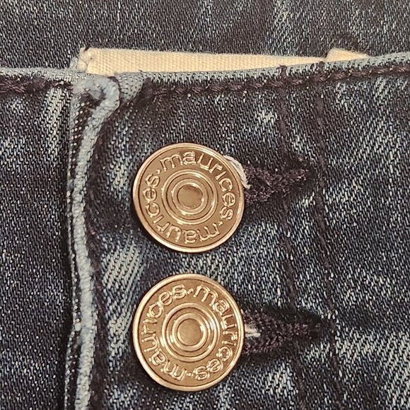 m jeans by maurices Womens 14R High Rise Flare Cool Comfort Sculptress Dark Wash - Picture 4 of 12